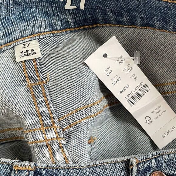 J CREW Womens 9" Demi-Boot Crop Jeans NEW Distressed Stretch BA622 Sz 27 - Picture 9 of 13